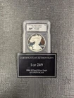 1986 S PR 70 DCAM American Silver Eagle ICG Hutto Signed BLACK LABEL 1 of 249