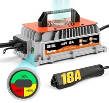 CMTOOL BC103 - 18 AMP 48 Volt Golf Cart Battery Charger for EZGO RXV  TXT