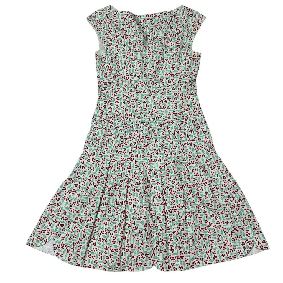 Robe CHANEL sans manches à fleurs longueur 93 cm taille 38 occasion - Photo 2/4