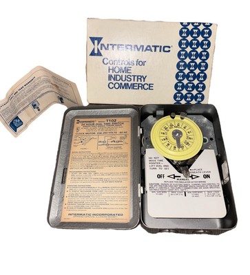 Intermatic T102 208-250 Volts 24 Hour Mechanical Dial Time Switch Single