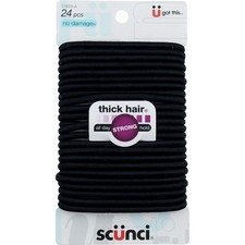 Scunci No Damage All Day Hold Hair Elastics, 24 Ct