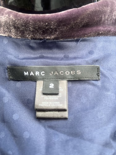 Marc Jacobs Samt Blazer Abendjacke Pflaume Seide Samt Größe US 2 - Bild 4 von 11