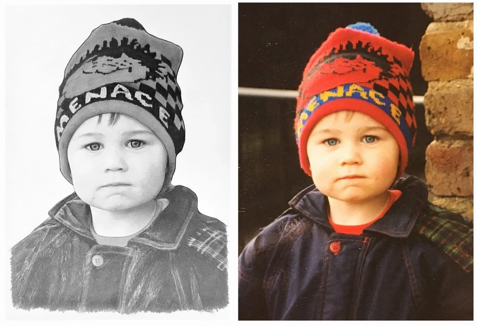 Retratos personalizados dibujados a mano de fotos - lápiz de grafito y carbón sobre papel Foto 2 de 4