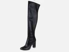 New Michael Kors Women's Sabrina Leather Over The Knee Boot Black Sz 5M MSR $325