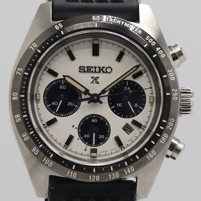 SEIKO SBDL085 PROSPEX SPEEDTIMER White Solar Chronograph Men Watch w/Box Working