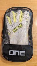 The One Goalkeeper Gloves Size 9 Soccer Goalie Gloves White and Green