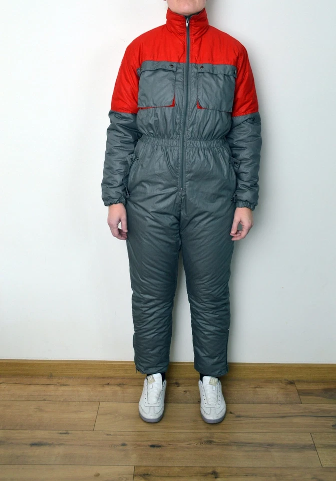 men's Retro 80s color block vintage Ski Suit - One Piece Snowsuit size S - Image 2 of 4