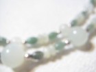STERLING SILVER 23" DOUBLE STRAND GENUINE JADE BEADED NECKLACE — photo 3