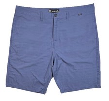 TRAVIS MATHEW Mens 40 Proceed With Caution Blue Stripe Golf Shorts Stretch Tech