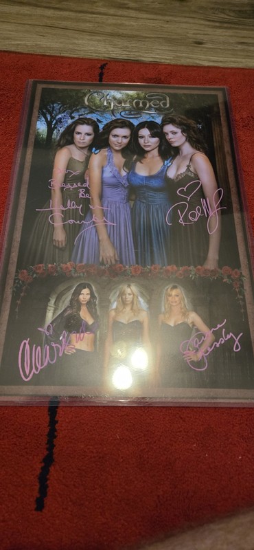 Charmed poster print Signed 4 Times- 11 x 17 inches And JSA 1/1