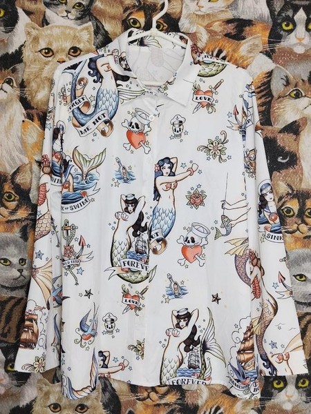 Women Shirt White Polyester M #4H4M