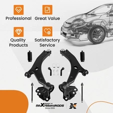 8x Front Lower Control Arms w/Ball Joint Tie Rod for 2010 2011 2012 2013 Mazda 3