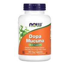 NOW FOODS Dopa Mucuna 180 Veg Capsules