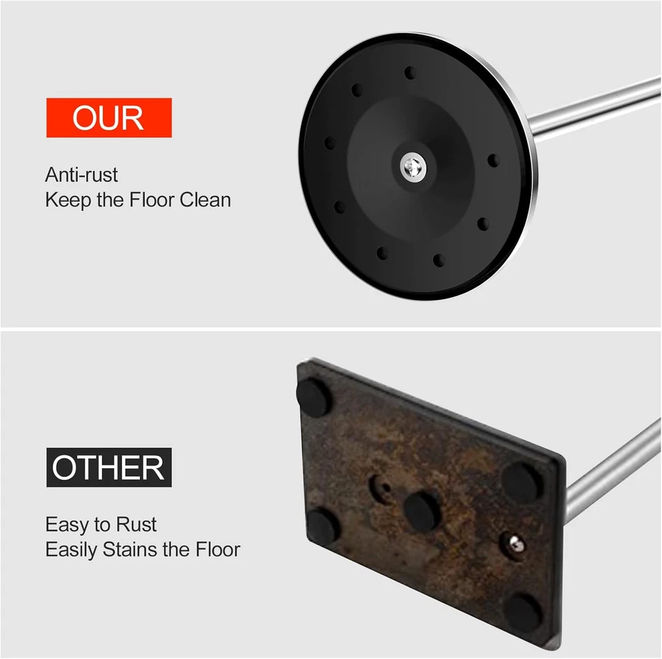 Porta Carta Igienica Da Terra, Portarotolo Da Terra in Acciaio Inossidabile Con - Immagine 4 di 4