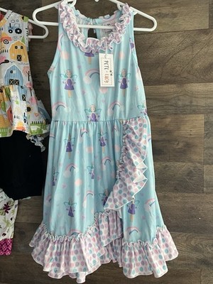 Pete And Lucy Girls Sz 5 Easter Dress Spring Summertime Twirl Dress Pastel 