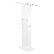 Uimoso Podium Stand 50 in Portable Acrylic Lectern Storage Shelf Wide Reading