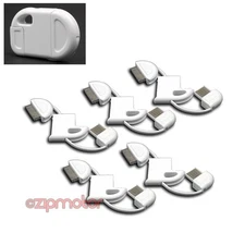 5 30-PIN USB SYNC CHARGER FOLDABLE KEYCHAIN CABLE WHITE IPHONE IPOD CLASSIC IPAD