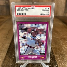 1988 Score Glossy Don Sutton #105 Angels PSA 10