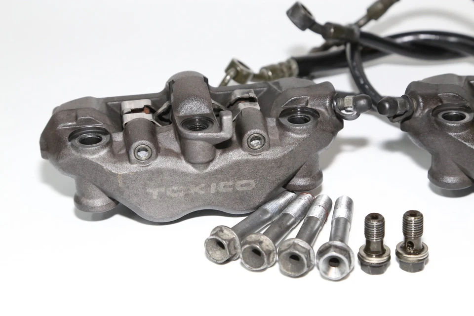 04-07 Pinzas de freno delanteras Honda Cbr1000rr 03-06 CBR600RR con pernos y líneas OEM  Foto 2 de 4