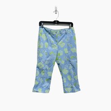 Lilly Pulitzer Vintage Sweet Testas Fruit Cropped Capri Pants Blue Size 4