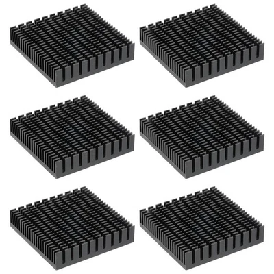 3x Kühlkörper 50x50x11mm Alu m. Wärmeleitpad schwarz - Bild 1 von 4