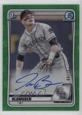 2020 Bowman Draft Chrome Picks Green Refractor /99 Jack Blomgren Auto 12ui