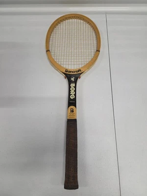 ​Vintage Bancroft Bjorn Borg Personal Wooden Tennis Racket Wood Maple Ash USA - Photo 1/4