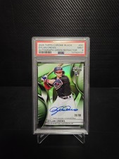 2025 TOPPS CHROME BLACK Dylan Crews RC AUTO GREEN /99 PSA 9 POP 9