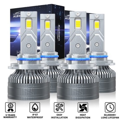 For Nissan Quest 2004-2009 LED Headlight 9005 9006 Hi-Low Beam 4x 6000K White