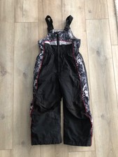 Zero Exposure Boys Snow Ski Bibbed Pants Size M 5/6 Black EUC