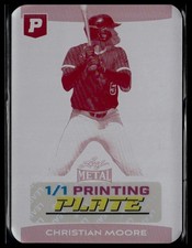2025 Leaf Metal Pristine  #BA-CM1 Christian Moore  Printing Plate Magenta 1/1