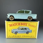 Vtg 1960s MATCHBOX Car #7 Ford ANGLIA Gray Wheels GPW - PEMBROKE ABBEY BOX