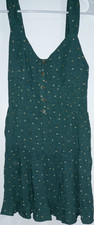 Wild Fable Green Floral V-Neck Sleeveless Button Front Midi Sundress Rayon M