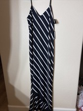 Express New Black & White Sleeveless Maxi Dress Size Med. $69