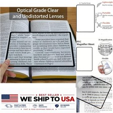 Full Page Sheet Magnifier Reading Aid Ultra Thin Clear Lens