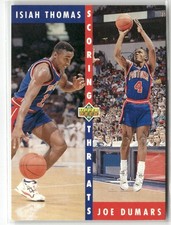 1992-93 UPPER DECK #500 ISIAH THOMAS / JOE DUMARS DETROIT PISTONS