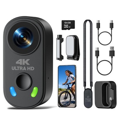4K Mini Action Cam WiFi Bodycam EIS Stabilisierung 150° Weitwinkel POV Kamera