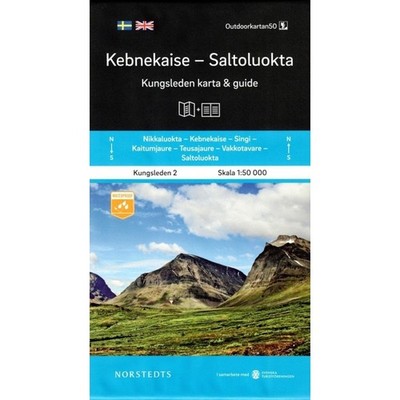 Sweden Kebnekaise - Saltoluokta. Kungsleden hiking trail map & guide - part 2