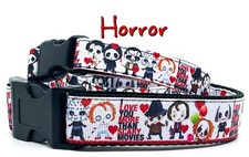 Horror dog collar handmade adjustable buckle collar 1
