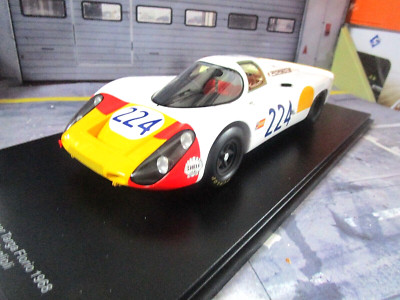 PORSCHE 907 C 907C Winner Targa Florio 1968 #224 Elford Magli 18S689 Spark 1:18