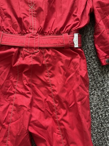 Vintage Bogner Ski Suit Snowsuit - One Piece Belted - Red - Embroidered - Sz 38 - Picture 18 of 24