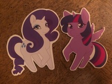 My Little Pony Friendship is Magic die cut stickers set of 2 rarity twilight