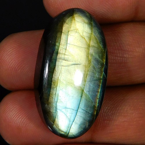 Pierre D'Aigue-Marine Naturelle Ovale - 30,84 Carats, 26x17 Mm - Cabochon Lisse Non Traité Pour Bijoux