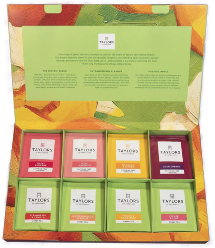 Taylors of Harrogate Assorted Green Teas and Fruit Infusions Selection Gift Box,