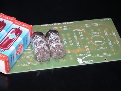DYNACO ST70 6GH8 ECF82 Driver board Phenolic PCB + matched pair ECF82 Telefunken