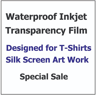 Waterproof Inkjet Screen Positive Film 13'' x 19'' (50 Sheets)