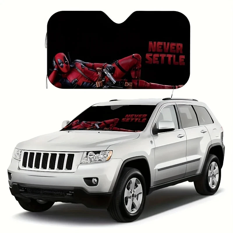 Marvel Deadpool Easy-Install Suction Cup Car Windshieldb Car Sunshade