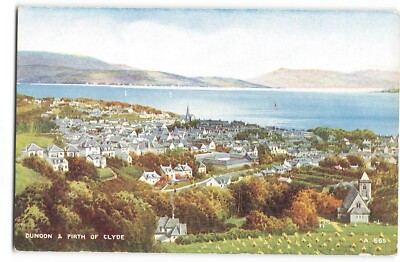 Dunoon & Firth of Clyde Brian Gerald Künstler gemalte Ansicht UNP Postkarte