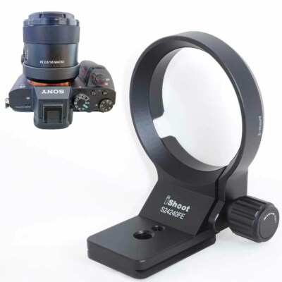 CNC Lens Collar Tripod Mount Ring for Sony FE 50mm f/1.4 ZA, f/2.8 Macro