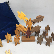 Stacking Balance Building Game 2" Wooden Men Pieces Tower Handmade Interlocking